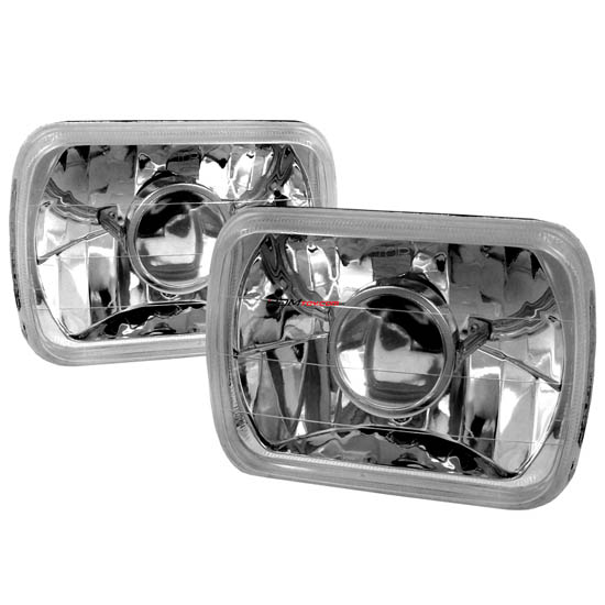 Universal Fit 7 inches x 6 inches Chrome Housing Projector Headlight
