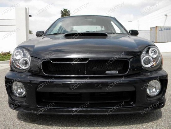 02 03 Subaru Impreza Models Black Dual Halo Projector Led Headlights 02 03 Subaru Impreza Models Black Housing Dual Halo Angel Eyes Projector Led Headlights