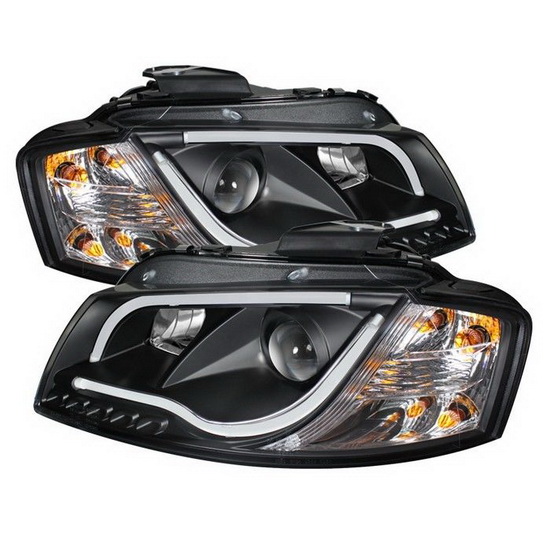 2006 08 Audi A3 Black Projector Headlights