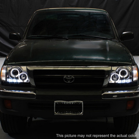 1997-00 Toyota Tacoma Black LED Halo Projector Headlights 1997 toyota tacoma headlight wiring 