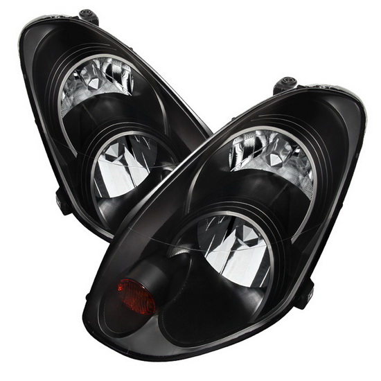 0506 Infiniti G35 Sedan Black Housing Crystal Headlights