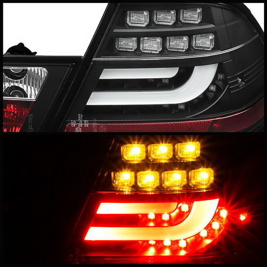 200003 BMW E46 Coupe Black Housing LED Tail Lights