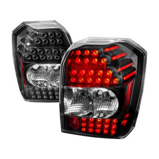 0709 Dodge CALIBER Black Housing Euro Style LED Tail Lights