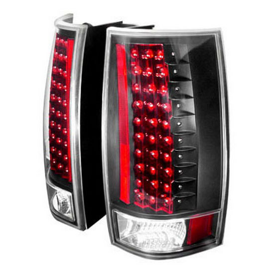 07 09 Chevrolet Denali Tahoe Yukon Black Housing Led Tail Lights 2007 2009 Chevrolet Denali Tahoe Yukon Chrome Lens Led Tail Lights