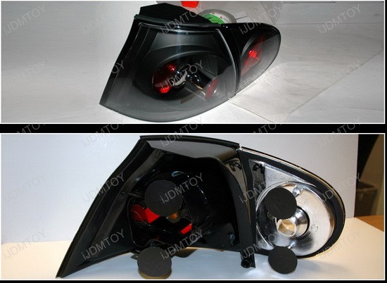 06-09 Volkswagen GOLF RABBIT GTI BASE Black Housing Euro Style Altezza Tail Lights