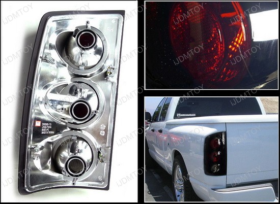 02 06 Dodge Ram Black Housing Smoke Lens Euro Style Led Tail Lamps 2002 2006 Dodge Ram Black Housing Smoke Lens Euro Style Led Tail Lights