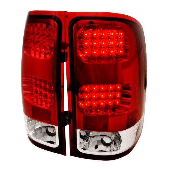 20072009 GMC SIERRA Red Lens LED Tail Lights