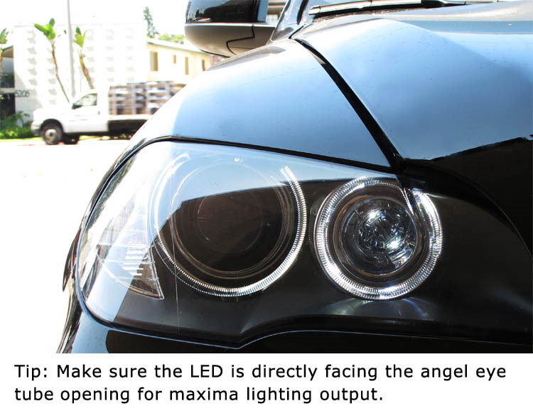BMW X5 install H8 LED BMW Angel Eyes