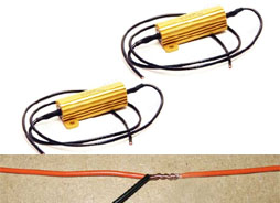 Add Load Resistors to prevent LED corner light bulbs from rapid blinking (without T-Tap)