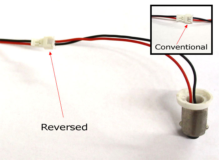 How to reverse the LED panel's BA9 adapter