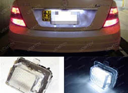 Installation DIY Guide Canbus OBC Error Free LED License Plate Light Lamp Modules for Mercedes W204 C Class, W212 E Class, W221 S Class