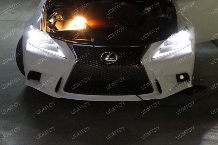 Lexus IS Smoked Bumper Lights Smoked LED Bumper Reflector Lights For Lexus IS250/IS350 2014 - Brake/Turn Signal Upgrade Is300 Taillights - Foto 9