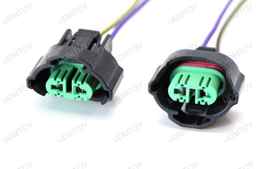 OEM H11 H8 Female Adapters Wiring Harness Sockets For ... hi lo hid 9007 wiring harness 