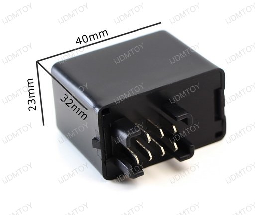 3-Pin Car Adjustable Flasher Relay LED Light Fix Speed Flashing Hyperflash Error I3878830086