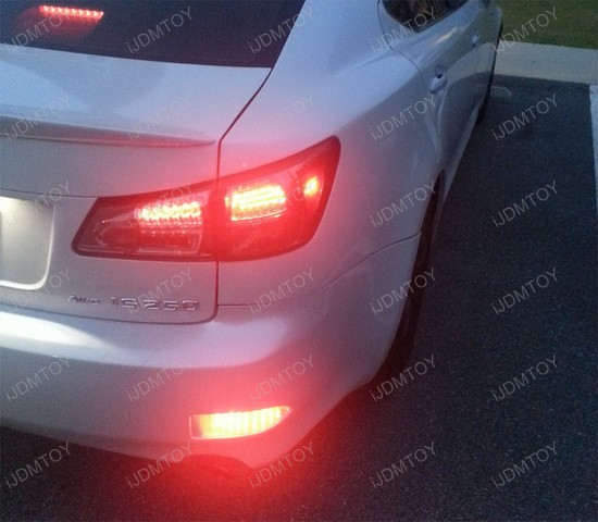 Lexus IS Smoked Bumper Lights Smoked LED Bumper Reflector Lights For Lexus IS250/IS350 2014 - Brake/Turn Signal Upgrade Is300 Taillights - Foto 12