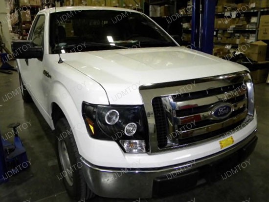 Ford f-150 dual halo chrome projector headlights #2