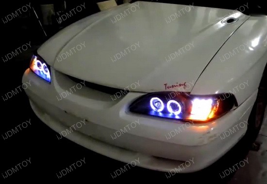 Ford mustang angel eyes headlights